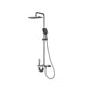 Modern Square Swivel Shower Metal Shower Head Shower Faucet on Wall Clearhalo 'Bathroom Remodel & Bathroom Fixtures' 'Home Improvement' 'home_improvement' 'home_improvement_shower_faucets' 'Shower Faucets & Systems' 'shower_faucets' 'Showers & Bathtubs Plumbing' 'Showers & Bathtubs' 6334020