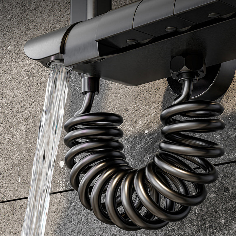 Modern Square Swivel Shower Metal Shower Head Shower Faucet on Wall Clearhalo 'Bathroom Remodel & Bathroom Fixtures' 'Home Improvement' 'home_improvement' 'home_improvement_shower_faucets' 'Shower Faucets & Systems' 'shower_faucets' 'Showers & Bathtubs Plumbing' 'Showers & Bathtubs' 6334029