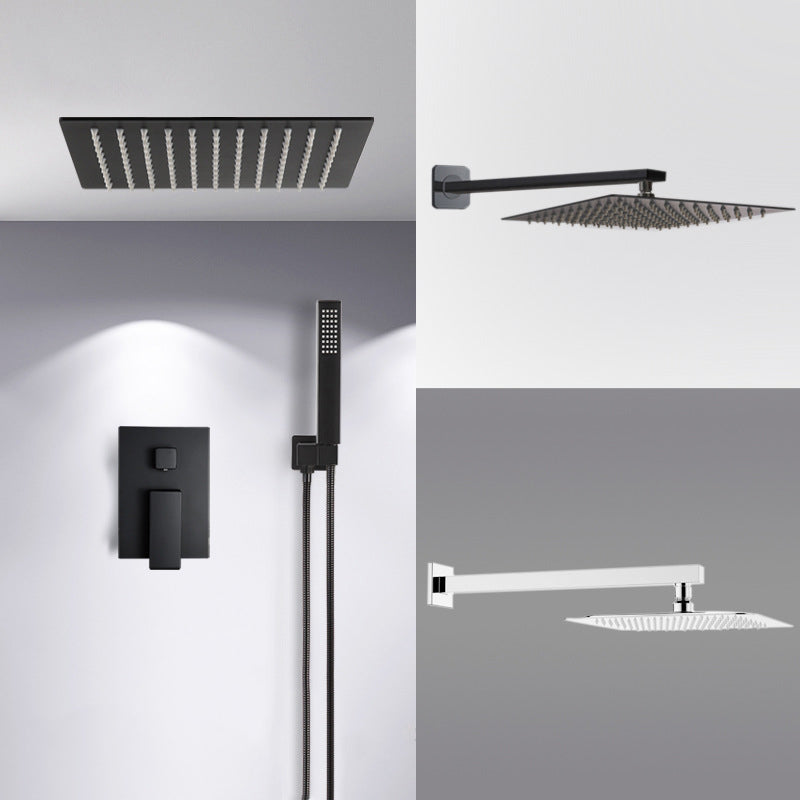 Modern Style Shower System Ceiling Mounted Spot Resist Handle Lever Shower System Clearhalo 'Bathroom Remodel & Bathroom Fixtures' 'Home Improvement' 'home_improvement' 'home_improvement_shower_faucets' 'Shower Faucets & Systems' 'shower_faucets' 'Showers & Bathtubs Plumbing' 'Showers & Bathtubs' 6334037