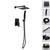 Modern Style Shower System Ceiling Mounted Spot Resist Handle Lever Shower System Black Valve body without box Clearhalo 'Bathroom Remodel & Bathroom Fixtures' 'Home Improvement' 'home_improvement' 'home_improvement_shower_faucets' 'Shower Faucets & Systems' 'shower_faucets' 'Showers & Bathtubs Plumbing' 'Showers & Bathtubs' 6334039