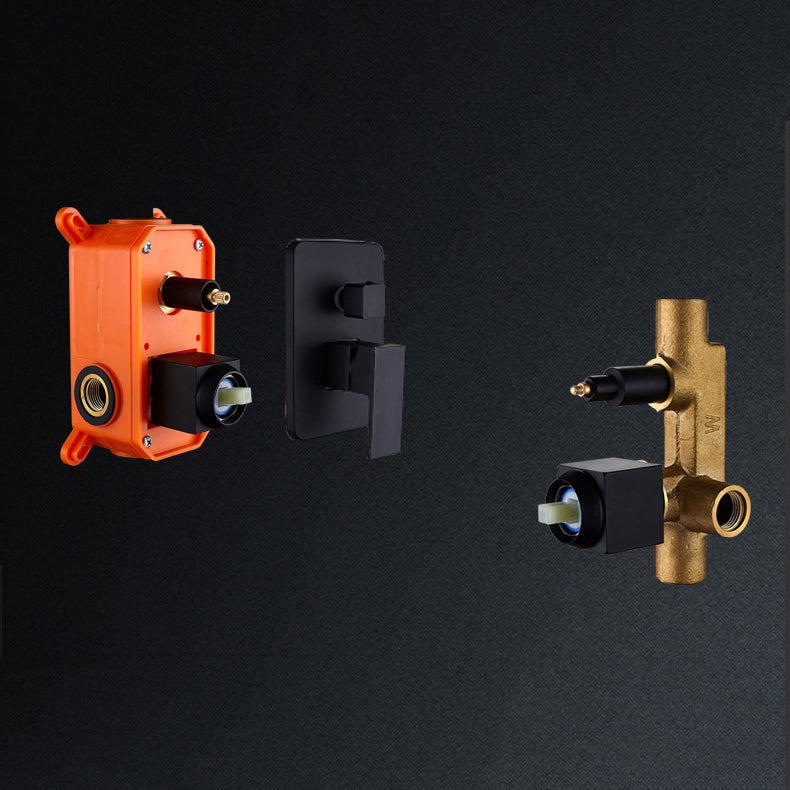 Modern Style Shower System Ceiling Mounted Spot Resist Handle Lever Shower System Clearhalo 'Bathroom Remodel & Bathroom Fixtures' 'Home Improvement' 'home_improvement' 'home_improvement_shower_faucets' 'Shower Faucets & Systems' 'shower_faucets' 'Showers & Bathtubs Plumbing' 'Showers & Bathtubs' 6334047