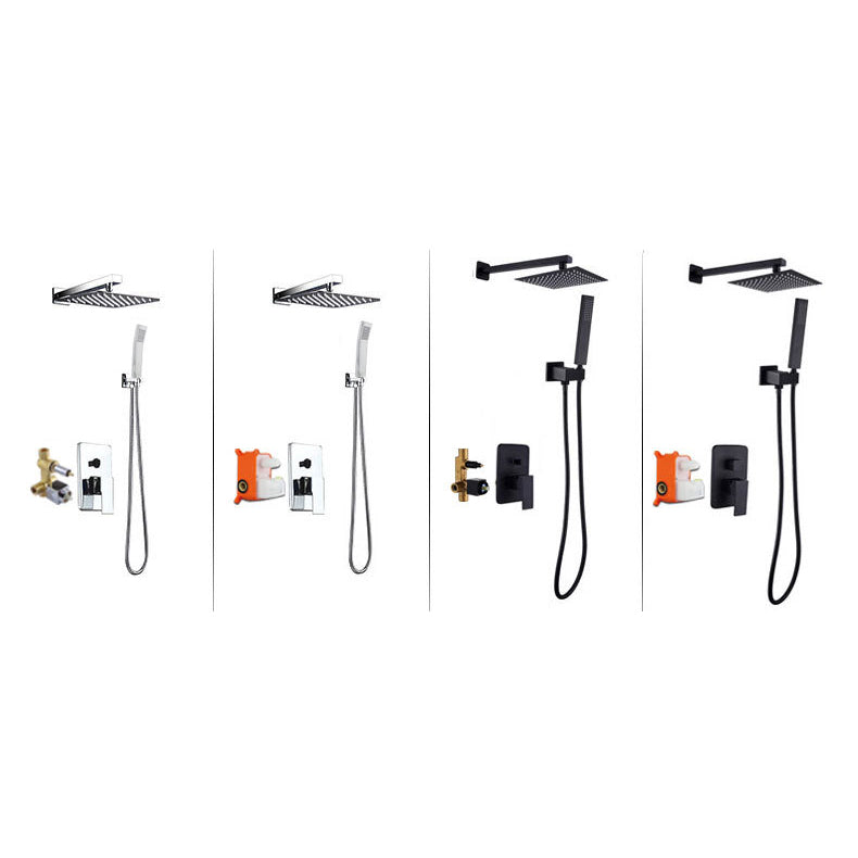Modern Style Shower System Ceiling Mounted Spot Resist Handle Lever Shower System Clearhalo 'Bathroom Remodel & Bathroom Fixtures' 'Home Improvement' 'home_improvement' 'home_improvement_shower_faucets' 'Shower Faucets & Systems' 'shower_faucets' 'Showers & Bathtubs Plumbing' 'Showers & Bathtubs' 6334056
