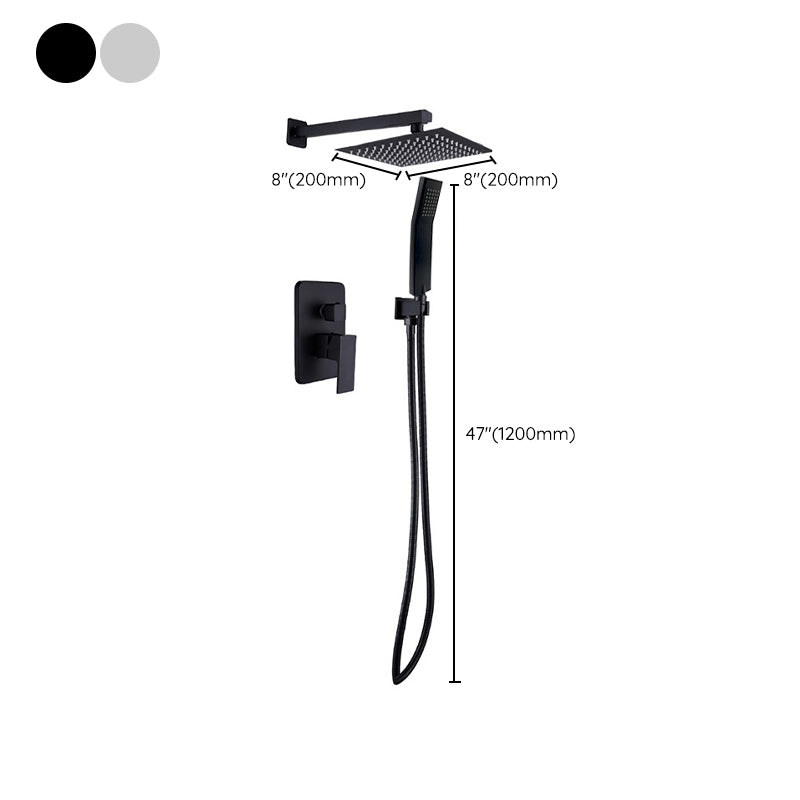 Modern Style Shower System Ceiling Mounted Spot Resist Handle Lever Shower System Clearhalo 'Bathroom Remodel & Bathroom Fixtures' 'Home Improvement' 'home_improvement' 'home_improvement_shower_faucets' 'Shower Faucets & Systems' 'shower_faucets' 'Showers & Bathtubs Plumbing' 'Showers & Bathtubs' 6334059