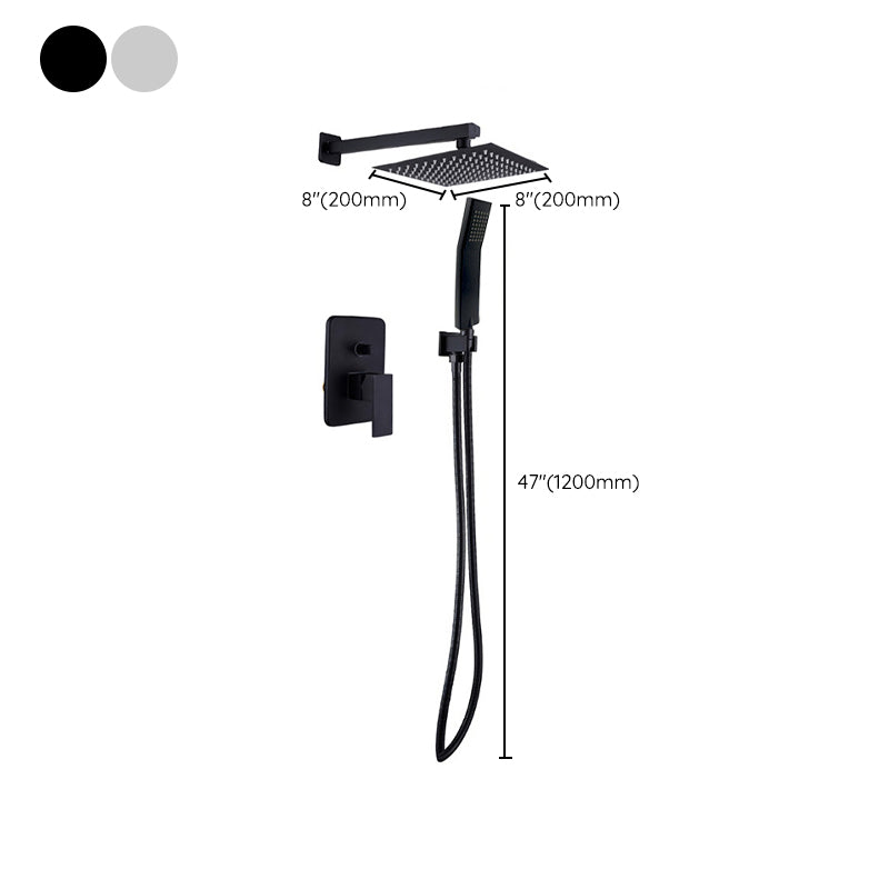 Modern Style Shower System Ceiling Mounted Spot Resist Handle Lever Shower System Clearhalo 'Bathroom Remodel & Bathroom Fixtures' 'Home Improvement' 'home_improvement' 'home_improvement_shower_faucets' 'Shower Faucets & Systems' 'shower_faucets' 'Showers & Bathtubs Plumbing' 'Showers & Bathtubs' 6334060