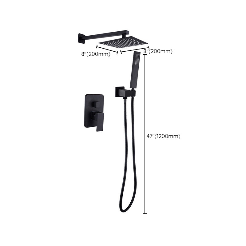 Modern Style Shower System Ceiling Mounted Spot Resist Handle Lever Shower System Clearhalo 'Bathroom Remodel & Bathroom Fixtures' 'Home Improvement' 'home_improvement' 'home_improvement_shower_faucets' 'Shower Faucets & Systems' 'shower_faucets' 'Showers & Bathtubs Plumbing' 'Showers & Bathtubs' 6334062