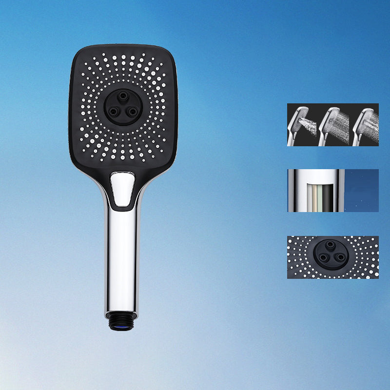 Wall Mounted Handheld Shower Head Modern Metal Hand Shower Head Square Unavailiable Hand Shower Clearhalo 'Bathroom Remodel & Bathroom Fixtures' 'Home Improvement' 'home_improvement' 'home_improvement_shower_heads' 'Shower Heads' 'shower_heads' 'Showers & Bathtubs Plumbing' 'Showers & Bathtubs' 6334095