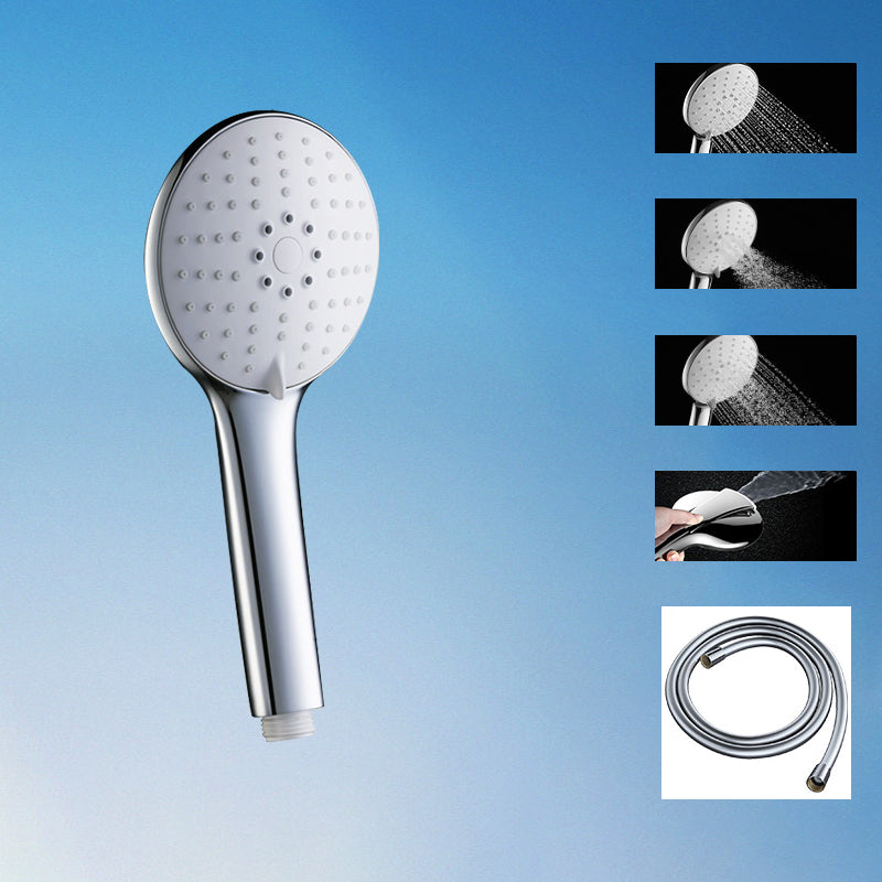 Wall Mounted Handheld Shower Head Modern Metal Hand Shower Head Round PVC Hose Shower Head with Hose Clearhalo 'Bathroom Remodel & Bathroom Fixtures' 'Home Improvement' 'home_improvement' 'home_improvement_shower_heads' 'Shower Heads' 'shower_heads' 'Showers & Bathtubs Plumbing' 'Showers & Bathtubs' 6334098