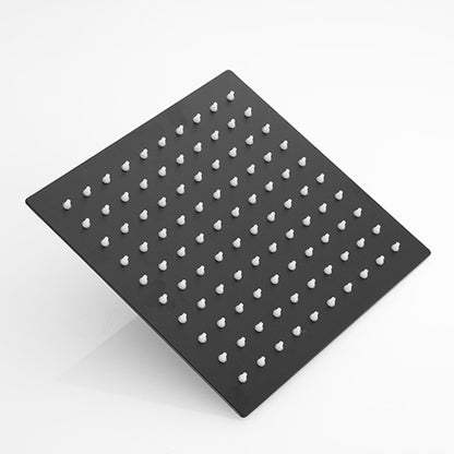 Square and Round Stainless Steel Fixed Shower Head Ceiling Mounted Shower Head in Black Square Clearhalo 'Bathroom Remodel & Bathroom Fixtures' 'Home Improvement' 'home_improvement' 'home_improvement_shower_heads' 'Shower Heads' 'shower_heads' 'Showers & Bathtubs Plumbing' 'Showers & Bathtubs' 6334114