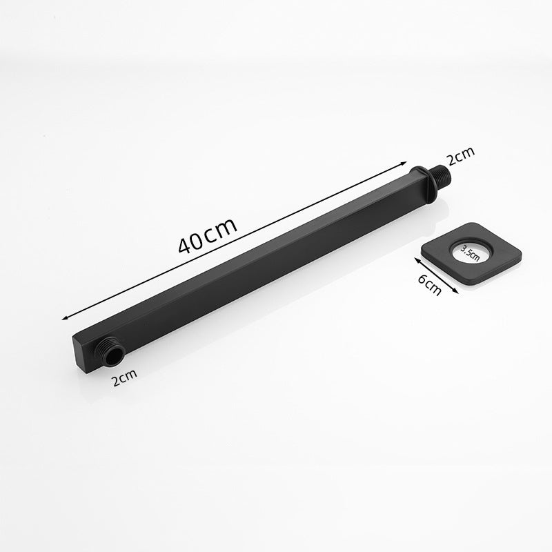 Square and Round Stainless Steel Fixed Shower Head Ceiling Mounted Shower Head in Black Clearhalo 'Bathroom Remodel & Bathroom Fixtures' 'Home Improvement' 'home_improvement' 'home_improvement_shower_heads' 'Shower Heads' 'shower_heads' 'Showers & Bathtubs Plumbing' 'Showers & Bathtubs' 6334117