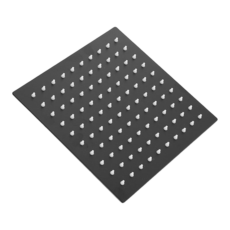 Square and Round Stainless Steel Fixed Shower Head Ceiling Mounted Shower Head in Black Clearhalo 'Bathroom Remodel & Bathroom Fixtures' 'Home Improvement' 'home_improvement' 'home_improvement_shower_heads' 'Shower Heads' 'shower_heads' 'Showers & Bathtubs Plumbing' 'Showers & Bathtubs' 6334120