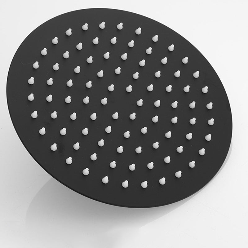 Square and Round Stainless Steel Fixed Shower Head Ceiling Mounted Shower Head in Black Round Clearhalo 'Bathroom Remodel & Bathroom Fixtures' 'Home Improvement' 'home_improvement' 'home_improvement_shower_heads' 'Shower Heads' 'shower_heads' 'Showers & Bathtubs Plumbing' 'Showers & Bathtubs' 6334122