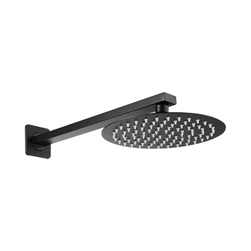 Square and Round Stainless Steel Fixed Shower Head Ceiling Mounted Shower Head in Black Clearhalo 'Bathroom Remodel & Bathroom Fixtures' 'Home Improvement' 'home_improvement' 'home_improvement_shower_heads' 'Shower Heads' 'shower_heads' 'Showers & Bathtubs Plumbing' 'Showers & Bathtubs' 6334125