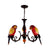 Red/Blue Parrot Suspension Light Tiffany Style Stained Glass 3 Lights Chandelier Light for Restaurant Red Clearhalo 'Ceiling Lights' 'Chandeliers' 'Close To Ceiling Lights' 'Industrial' 'Middle Century Chandeliers' 'Tiffany Chandeliers' 'Tiffany close to ceiling' 'Tiffany' Lighting' 63348