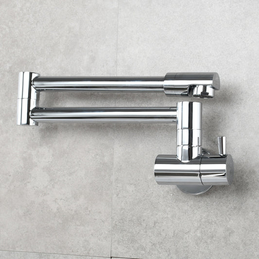 Modern Wall Mounted Faucet Solid Color Wall Mounted Bathroom Faucet Clearhalo 'Bathroom Remodel & Bathroom Fixtures' 'Bathroom Sink Faucets' 'Bathroom Sinks & Faucet Components' 'bathroom_sink_faucets' 'Home Improvement' 'home_improvement' 'home_improvement_bathroom_sink_faucets' 6352922
