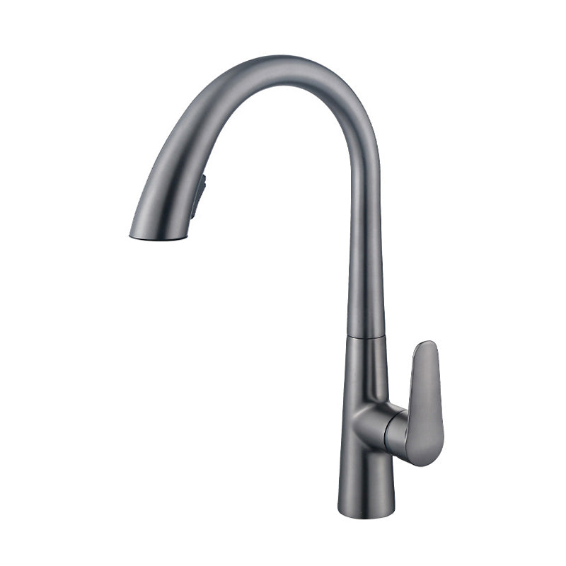 Single Handle Kitchen Faucet Pull Down Faucet with Pull out Sprayer Clearhalo 'Home Improvement' 'home_improvement' 'home_improvement_kitchen_faucets' 'Kitchen Faucets' 'Kitchen Remodel & Kitchen Fixtures' 'Kitchen Sinks & Faucet Components' 'kitchen_faucets' 6353035