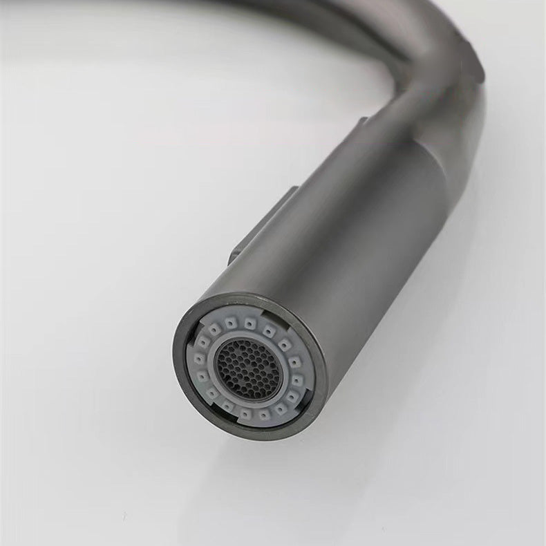 Modern Copper Kitchen Sink Faucet Single Handle High Arc Kitchen Faucet Clearhalo 'Home Improvement' 'home_improvement' 'home_improvement_kitchen_faucets' 'Kitchen Faucets' 'Kitchen Remodel & Kitchen Fixtures' 'Kitchen Sinks & Faucet Components' 'kitchen_faucets' 6353118