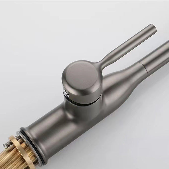 Modern Copper Kitchen Sink Faucet Single Handle High Arc Kitchen Faucet Clearhalo 'Home Improvement' 'home_improvement' 'home_improvement_kitchen_faucets' 'Kitchen Faucets' 'Kitchen Remodel & Kitchen Fixtures' 'Kitchen Sinks & Faucet Components' 'kitchen_faucets' 6353121