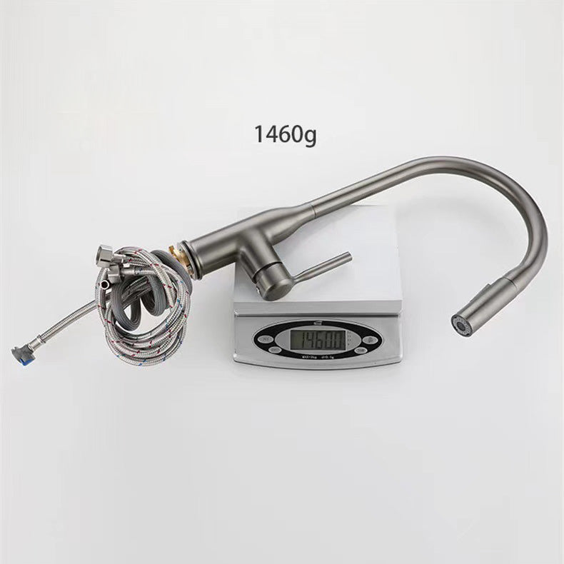 Modern Copper Kitchen Sink Faucet Single Handle High Arc Kitchen Faucet Clearhalo 'Home Improvement' 'home_improvement' 'home_improvement_kitchen_faucets' 'Kitchen Faucets' 'Kitchen Remodel & Kitchen Fixtures' 'Kitchen Sinks & Faucet Components' 'kitchen_faucets' 6353123