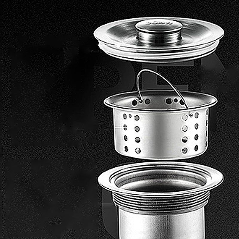 Modern Kitchen Sink Stainless Steel Double Sink with Drain Assembly Workstation Sink Clearhalo 'Home Improvement' 'home_improvement' 'home_improvement_kitchen_sinks' 'Kitchen Remodel & Kitchen Fixtures' 'Kitchen Sinks & Faucet Components' 'Kitchen Sinks' 'kitchen_sinks' 6353131