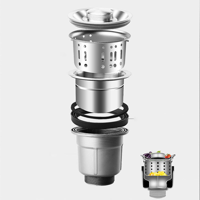 Modern Kitchen Sink Stainless Steel Double Sink with Accessories and Faucet Workstation Clearhalo 'Home Improvement' 'home_improvement' 'home_improvement_kitchen_sinks' 'Kitchen Remodel & Kitchen Fixtures' 'Kitchen Sinks & Faucet Components' 'Kitchen Sinks' 'kitchen_sinks' 6353193