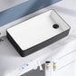 Contemporary Bathroom Sink Porcelain Solid Color Rectangular Vessel Lavatory Sink Black Sink Clearhalo 'Bathroom Remodel & Bathroom Fixtures' 'Bathroom Sinks & Faucet Components' 'Bathroom Sinks' 'bathroom_sink' 'Home Improvement' 'home_improvement' 'home_improvement_bathroom_sink' 6353287