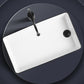 Contemporary Bathroom Sink Porcelain Solid Color Rectangular Vessel Lavatory Sink Clearhalo 'Bathroom Remodel & Bathroom Fixtures' 'Bathroom Sinks & Faucet Components' 'Bathroom Sinks' 'bathroom_sink' 'Home Improvement' 'home_improvement' 'home_improvement_bathroom_sink' 6353292
