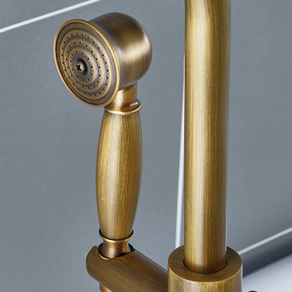 Floor Mount Tub Faucet Single Handle Metal Freestanding Faucet - 46.5" H Clearhalo 'Bathroom Remodel & Bathroom Fixtures' 'Bathtub Faucets' 'bathtub_faucets' 'Home Improvement' 'home_improvement' 'home_improvement_bathtub_faucets' 6353365