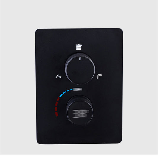 Modern Shower System Dual Shower Head Slide Bar Thermostatic Wall Mounted Shower Set Clearhalo 'Bathroom Remodel & Bathroom Fixtures' 'Home Improvement' 'home_improvement' 'home_improvement_shower_faucets' 'Shower Faucets & Systems' 'shower_faucets' 'Showers & Bathtubs Plumbing' 'Showers & Bathtubs' 6353520