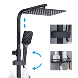 Modern Shower System Rectangle Spot Resist Handle Lever Wall Mounted Shower System Clearhalo 'Bathroom Remodel & Bathroom Fixtures' 'Home Improvement' 'home_improvement' 'home_improvement_shower_faucets' 'Shower Faucets & Systems' 'shower_faucets' 'Showers & Bathtubs Plumbing' 'Showers & Bathtubs' 6353558