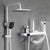 Modern Shower System Adjustable Shower Head Slide Bar Wall Mounted Shower Set White Clearhalo 'Bathroom Remodel & Bathroom Fixtures' 'Home Improvement' 'home_improvement' 'home_improvement_shower_faucets' 'Shower Faucets & Systems' 'shower_faucets' 'Showers & Bathtubs Plumbing' 'Showers & Bathtubs' 6353585