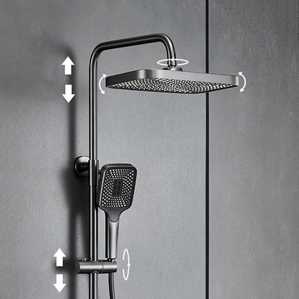 Modern Shower System Adjustable Shower Head Slide Bar Wall Mounted Shower Set Clearhalo 'Bathroom Remodel & Bathroom Fixtures' 'Home Improvement' 'home_improvement' 'home_improvement_shower_faucets' 'Shower Faucets & Systems' 'shower_faucets' 'Showers & Bathtubs Plumbing' 'Showers & Bathtubs' 6353598