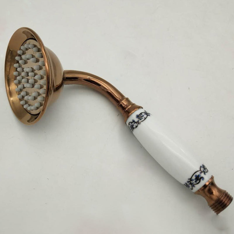 Traditional Handheld Shower Head with Hose Polished Brass Wall-Mount Showerhead Rose Gold Hand Shower Clearhalo 'Bathroom Remodel & Bathroom Fixtures' 'Home Improvement' 'home_improvement' 'home_improvement_shower_heads' 'Shower Heads' 'shower_heads' 'Showers & Bathtubs Plumbing' 'Showers & Bathtubs' 6353635