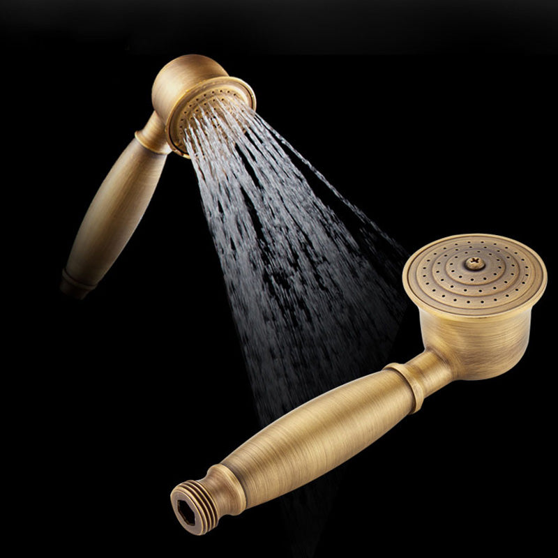 Traditional Handheld Shower Head with Hose Polished Brass Wall-Mount Showerhead Clearhalo 'Bathroom Remodel & Bathroom Fixtures' 'Home Improvement' 'home_improvement' 'home_improvement_shower_heads' 'Shower Heads' 'shower_heads' 'Showers & Bathtubs Plumbing' 'Showers & Bathtubs' 6353643