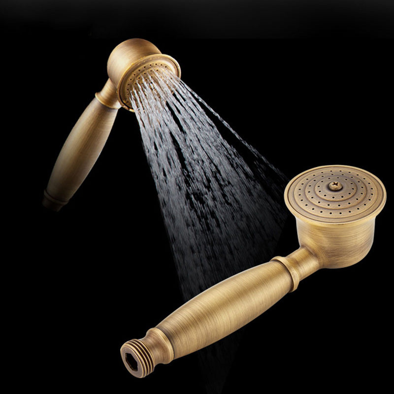Traditional Handheld Shower Head with Hose Polished Brass Wall-Mount Showerhead Clearhalo 'Bathroom Remodel & Bathroom Fixtures' 'Home Improvement' 'home_improvement' 'home_improvement_shower_heads' 'Shower Heads' 'shower_heads' 'Showers & Bathtubs Plumbing' 'Showers & Bathtubs' 6353643