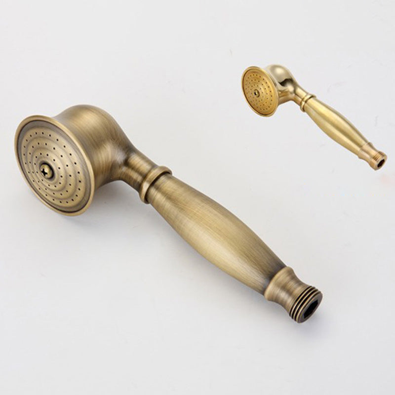 Traditional Handheld Shower Head with Hose Polished Brass Wall-Mount Showerhead Clearhalo 'Bathroom Remodel & Bathroom Fixtures' 'Home Improvement' 'home_improvement' 'home_improvement_shower_heads' 'Shower Heads' 'shower_heads' 'Showers & Bathtubs Plumbing' 'Showers & Bathtubs' 6353646