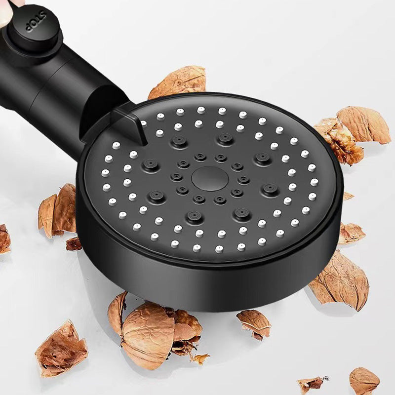 Round Handheld Shower Head Plastic Adjustable Spray Pattern Spray Head for Home Clearhalo 'Bathroom Remodel & Bathroom Fixtures' 'Home Improvement' 'home_improvement' 'home_improvement_shower_heads' 'Shower Heads' 'shower_heads' 'Showers & Bathtubs Plumbing' 'Showers & Bathtubs' 6353665