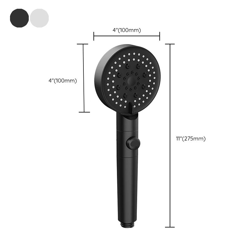 Round Handheld Shower Head Plastic Adjustable Spray Pattern Spray Head for Home Clearhalo 'Bathroom Remodel & Bathroom Fixtures' 'Home Improvement' 'home_improvement' 'home_improvement_shower_heads' 'Shower Heads' 'shower_heads' 'Showers & Bathtubs Plumbing' 'Showers & Bathtubs' 6353668