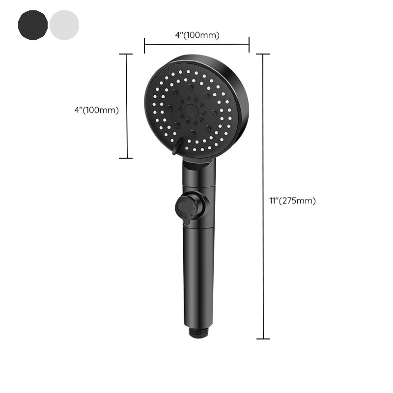 Round Handheld Shower Head Plastic Adjustable Spray Pattern Spray Head for Home Clearhalo 'Bathroom Remodel & Bathroom Fixtures' 'Home Improvement' 'home_improvement' 'home_improvement_shower_heads' 'Shower Heads' 'shower_heads' 'Showers & Bathtubs Plumbing' 'Showers & Bathtubs' 6353669