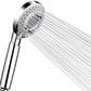 Silver Handheld Shower Head 3 Sprays Stainless Steel Wall-Mount Showerhead Clearhalo 'Bathroom Remodel & Bathroom Fixtures' 'Home Improvement' 'home_improvement' 'home_improvement_shower_heads' 'Shower Heads' 'shower_heads' 'Showers & Bathtubs Plumbing' 'Showers & Bathtubs' 6353675