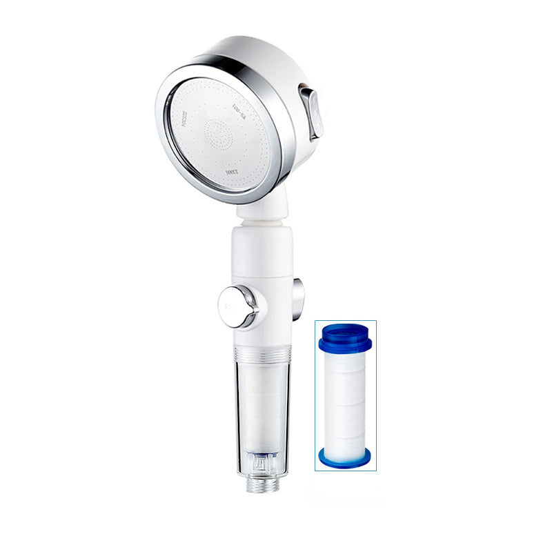 Contemporary Style Shower Head Metal Bathroom Handheld Shower Head White-Clear Clearhalo 'Bathroom Remodel & Bathroom Fixtures' 'Home Improvement' 'home_improvement' 'home_improvement_shower_heads' 'Shower Heads' 'shower_heads' 'Showers & Bathtubs Plumbing' 'Showers & Bathtubs' 6353693