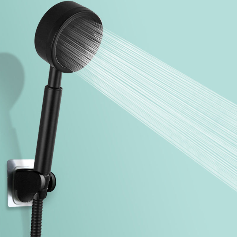 Contemporary Style Shower Head Metal Wall-mounted Handheld Shower Head Black Common Hand Shower Clearhalo 'Bathroom Remodel & Bathroom Fixtures' 'Home Improvement' 'home_improvement' 'home_improvement_shower_heads' 'Shower Heads' 'shower_heads' 'Showers & Bathtubs Plumbing' 'Showers & Bathtubs' 6353708