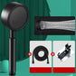 Contemporary Style Shower Head Metal Wall-mounted Handheld Shower Head Black Small pretty waist Water Outlet Shower Heads & Hose & Wall pedestal Clearhalo 'Bathroom Remodel & Bathroom Fixtures' 'Home Improvement' 'home_improvement' 'home_improvement_shower_heads' 'Shower Heads' 'shower_heads' 'Showers & Bathtubs Plumbing' 'Showers & Bathtubs' 6353719