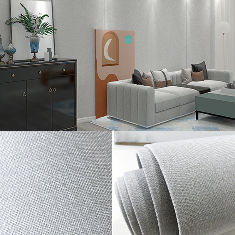 Contemporary Wall Paneling with Upholstered 1 Pieces Peel and Stick Panel Light Gray Clearhalo 'Flooring 'Home Improvement' 'home_improvement' 'home_improvement_wall_paneling' 'Wall Paneling' 'wall_paneling' 'Walls & Ceilings' Walls and Ceiling' 6353855