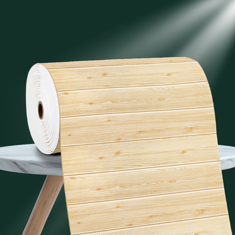 Contemporary Waterproof Wainscoting 1 Piece PVC Shiplap for Indoors Natural Clearhalo 'Flooring 'Home Improvement' 'home_improvement' 'home_improvement_wall_paneling' 'Wall Paneling' 'wall_paneling' 'Walls & Ceilings' Walls and Ceiling' 6354388