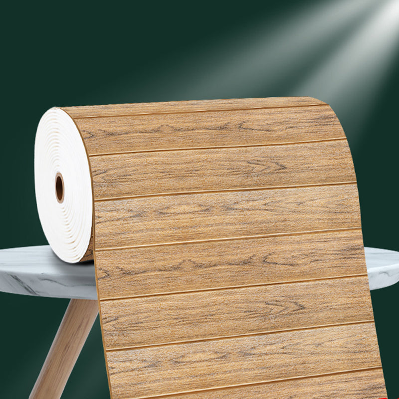 Contemporary Waterproof Wainscoting 1 Piece PVC Shiplap for Indoors Walnut Clearhalo 'Flooring 'Home Improvement' 'home_improvement' 'home_improvement_wall_paneling' 'Wall Paneling' 'wall_paneling' 'Walls & Ceilings' Walls and Ceiling' 6354390