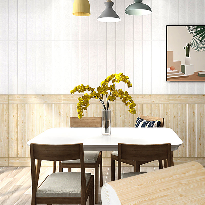 Contemporary Waterproof Wainscoting 1 Piece PVC Shiplap for Indoors Clearhalo 'Flooring 'Home Improvement' 'home_improvement' 'home_improvement_wall_paneling' 'Wall Paneling' 'wall_paneling' 'Walls & Ceilings' Walls and Ceiling' 6354395