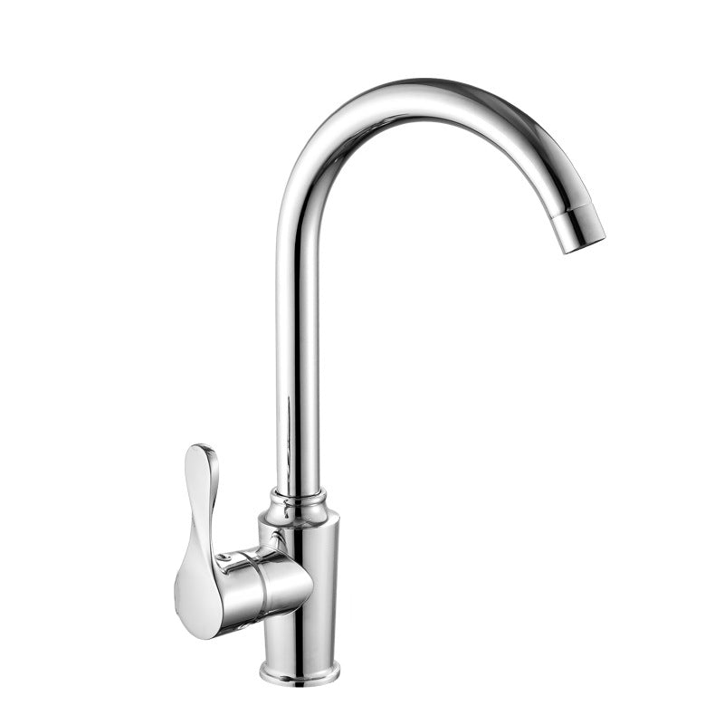 Modern Kitchen Bar Faucet 304 Stainless Steel Lever Handles High Arch Kitchen Faucet Nickel Clearhalo 'Home Improvement' 'home_improvement' 'home_improvement_kitchen_faucets' 'Kitchen Faucets' 'Kitchen Remodel & Kitchen Fixtures' 'Kitchen Sinks & Faucet Components' 'kitchen_faucets' 6354433