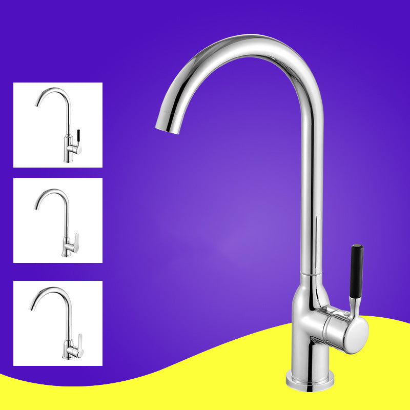 Modern Kitchen Bar Faucet 304 Stainless Steel Lever Handles High Arch Kitchen Faucet Clearhalo 'Home Improvement' 'home_improvement' 'home_improvement_kitchen_faucets' 'Kitchen Faucets' 'Kitchen Remodel & Kitchen Fixtures' 'Kitchen Sinks & Faucet Components' 'kitchen_faucets' 6354434