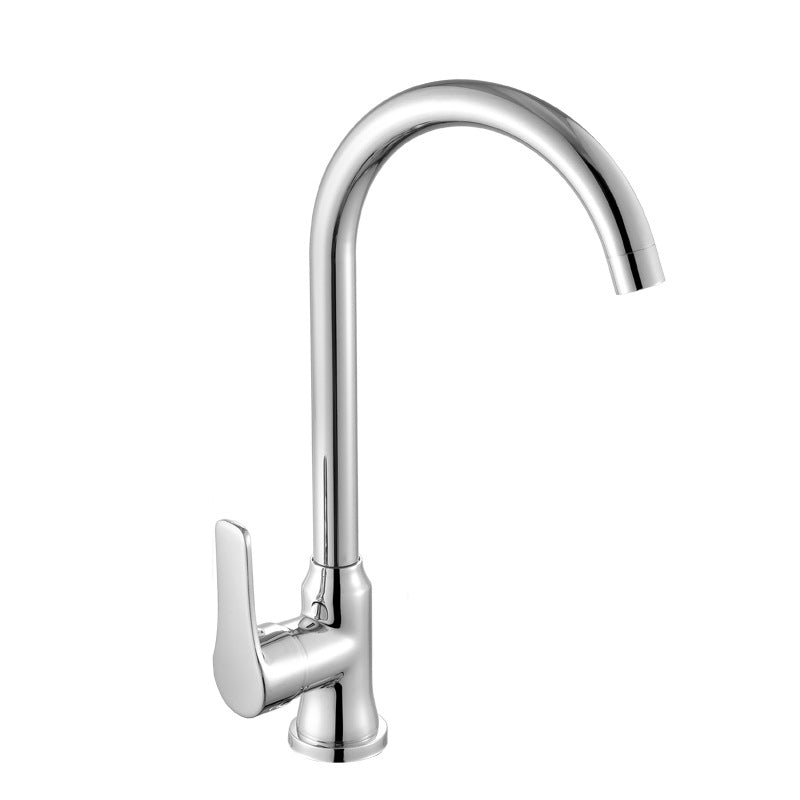 Modern Kitchen Bar Faucet 304 Stainless Steel Lever Handles High Arch Kitchen Faucet Silver Clearhalo 'Home Improvement' 'home_improvement' 'home_improvement_kitchen_faucets' 'Kitchen Faucets' 'Kitchen Remodel & Kitchen Fixtures' 'Kitchen Sinks & Faucet Components' 'kitchen_faucets' 6354435