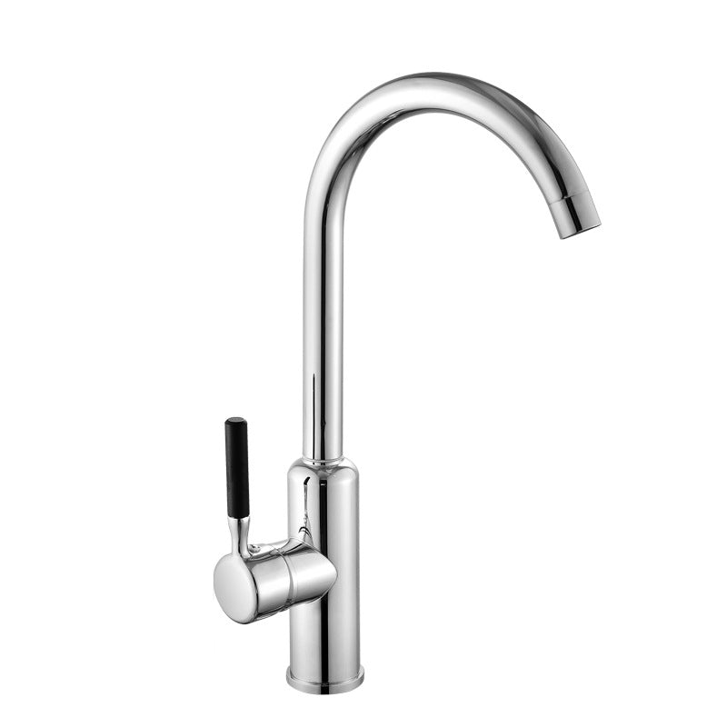Modern Kitchen Bar Faucet 304 Stainless Steel Lever Handles High Arch Kitchen Faucet Chrome Clearhalo 'Home Improvement' 'home_improvement' 'home_improvement_kitchen_faucets' 'Kitchen Faucets' 'Kitchen Remodel & Kitchen Fixtures' 'Kitchen Sinks & Faucet Components' 'kitchen_faucets' 6354438